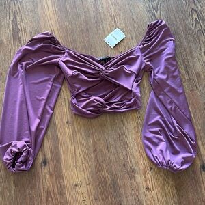 Forever 21 Lavender Off-Shoulder Blouse